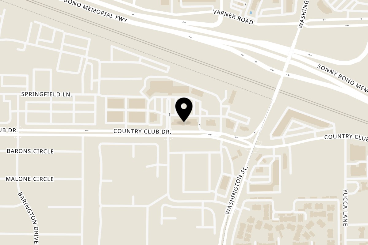 Map showing the location of China Wok on 77912 Country Club Dr STE 31 in Palm Desert